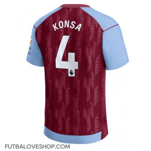 Dres Aston Villa Ezri Konsa #4 Domáci 2023-24 Krátky Rukáv